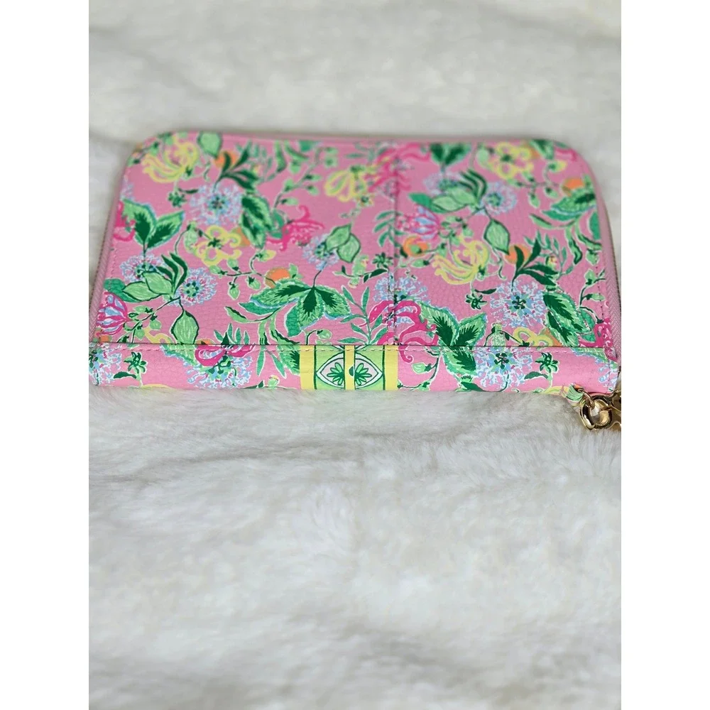 Lilly Pulitzer Via Amore Spritzer Travel Wallet Passport Holder Zip Around New - Picture 4 of 8